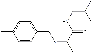 2-{[(4-methylphenyl)methyl]amino}-N-(2-methylpropyl)propanamide Struktur