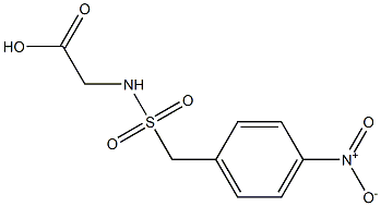 2-{[(4-nitrophenyl)methane]sulfonamido}acetic acid Struktur