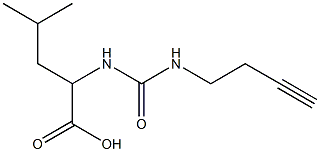 2-{[(but-3-ynylamino)carbonyl]amino}-4-methylpentanoic acid Struktur