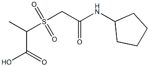 2-{[(cyclopentylcarbamoyl)methane]sulfonyl}propanoic acid Struktur