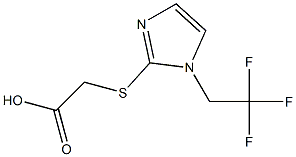 2-{[1-(2,2,2-trifluoroethyl)-1H-imidazol-2-yl]sulfanyl}acetic acid Struktur