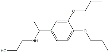 2-{[1-(3,4-dipropoxyphenyl)ethyl]amino}ethan-1-ol Struktur