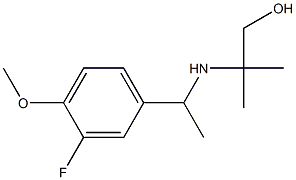 2-{[1-(3-fluoro-4-methoxyphenyl)ethyl]amino}-2-methylpropan-1-ol Struktur