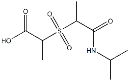 2-{[1-(propan-2-ylcarbamoyl)ethane]sulfonyl}propanoic acid Struktur