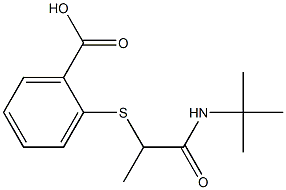 2-{[1-(tert-butylcarbamoyl)ethyl]sulfanyl}benzoic acid Struktur