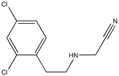 2-{[2-(2,4-dichlorophenyl)ethyl]amino}acetonitrile Struktur