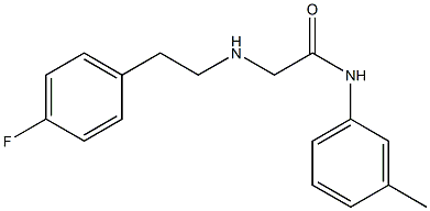 2-{[2-(4-fluorophenyl)ethyl]amino}-N-(3-methylphenyl)acetamide Struktur