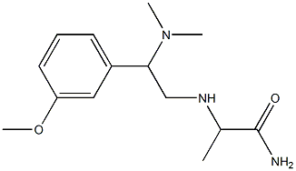 2-{[2-(dimethylamino)-2-(3-methoxyphenyl)ethyl]amino}propanamide Struktur