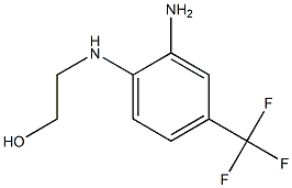 2-{[2-amino-4-(trifluoromethyl)phenyl]amino}ethan-1-ol Struktur