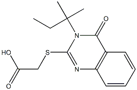 2-{[3-(2-methylbutan-2-yl)-4-oxo-3,4-dihydroquinazolin-2-yl]sulfanyl}acetic acid Struktur