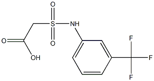 2-{[3-(trifluoromethyl)phenyl]sulfamoyl}acetic acid Struktur