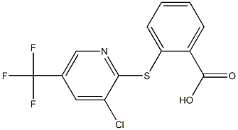 2-{[3-chloro-5-(trifluoromethyl)pyridin-2-yl]sulfanyl}benzoic acid Struktur