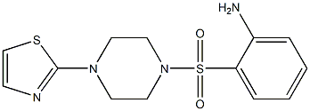 2-{[4-(1,3-thiazol-2-yl)piperazine-1-]sulfonyl}aniline Struktur