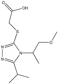 2-{[4-(1-methoxypropan-2-yl)-5-(propan-2-yl)-4H-1,2,4-triazol-3-yl]sulfanyl}acetic acid Struktur