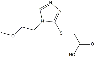 2-{[4-(2-methoxyethyl)-4H-1,2,4-triazol-3-yl]sulfanyl}acetic acid Struktur