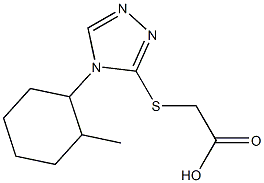 2-{[4-(2-methylcyclohexyl)-4H-1,2,4-triazol-3-yl]sulfanyl}acetic acid Struktur