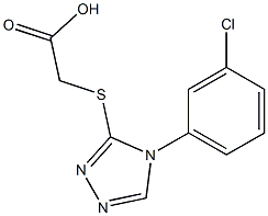 2-{[4-(3-chlorophenyl)-4H-1,2,4-triazol-3-yl]sulfanyl}acetic acid Struktur