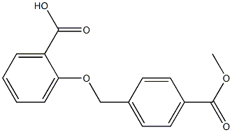 2-{[4-(methoxycarbonyl)phenyl]methoxy}benzoic acid Struktur