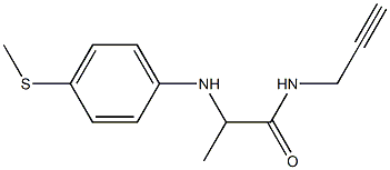 2-{[4-(methylsulfanyl)phenyl]amino}-N-(prop-2-yn-1-yl)propanamide Struktur