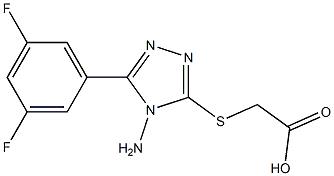 2-{[4-amino-5-(3,5-difluorophenyl)-4H-1,2,4-triazol-3-yl]sulfanyl}acetic acid Struktur