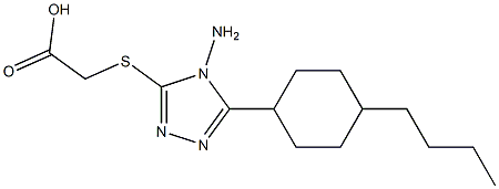 2-{[4-amino-5-(4-butylcyclohexyl)-4H-1,2,4-triazol-3-yl]sulfanyl}acetic acid Struktur