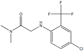 2-{[4-chloro-2-(trifluoromethyl)phenyl]amino}-N,N-dimethylacetamide Struktur