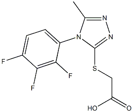 2-{[5-methyl-4-(2,3,4-trifluorophenyl)-4H-1,2,4-triazol-3-yl]sulfanyl}acetic acid Struktur