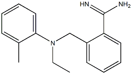 2-{[ethyl(2-methylphenyl)amino]methyl}benzene-1-carboximidamide Struktur