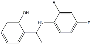 2-{1-[(2,4-difluorophenyl)amino]ethyl}phenol Struktur