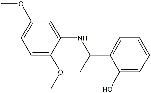 2-{1-[(2,5-dimethoxyphenyl)amino]ethyl}phenol Struktur