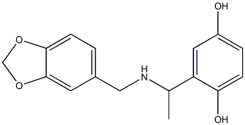 2-{1-[(2H-1,3-benzodioxol-5-ylmethyl)amino]ethyl}benzene-1,4-diol Struktur