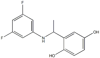 2-{1-[(3,5-difluorophenyl)amino]ethyl}benzene-1,4-diol Struktur