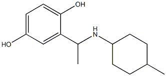 2-{1-[(4-methylcyclohexyl)amino]ethyl}benzene-1,4-diol Struktur