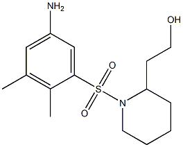 2-{1-[(5-amino-2,3-dimethylbenzene)sulfonyl]piperidin-2-yl}ethan-1-ol Struktur