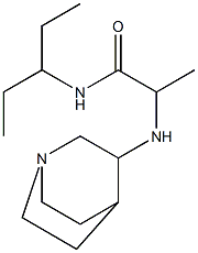 2-{1-azabicyclo[2.2.2]octan-3-ylamino}-N-(pentan-3-yl)propanamide Struktur