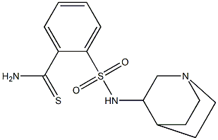 2-{1-azabicyclo[2.2.2]octan-3-ylsulfamoyl}benzene-1-carbothioamide Struktur