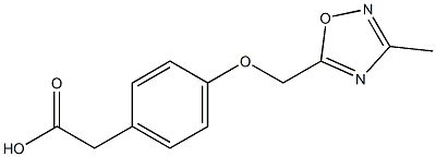 2-{4-[(3-methyl-1,2,4-oxadiazol-5-yl)methoxy]phenyl}acetic acid Struktur