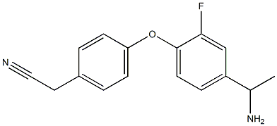 2-{4-[4-(1-aminoethyl)-2-fluorophenoxy]phenyl}acetonitrile Struktur