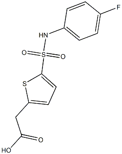 2-{5-[(4-fluorophenyl)sulfamoyl]thiophen-2-yl}acetic acid Struktur