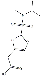 2-{5-[methyl(propan-2-yl)sulfamoyl]thiophen-2-yl}acetic acid Struktur