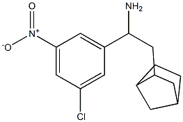 2-{bicyclo[2.2.1]heptan-2-yl}-1-(3-chloro-5-nitrophenyl)ethan-1-amine Struktur