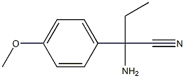 2-amino-2-(4-methoxyphenyl)butanenitrile Struktur