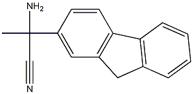 2-amino-2-(9H-fluoren-2-yl)propanenitrile Struktur