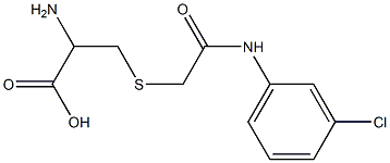 2-amino-3-({2-[(3-chlorophenyl)amino]-2-oxoethyl}thio)propanoic acid Struktur