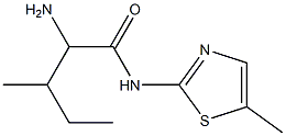 2-amino-3-methyl-N-(5-methyl-1,3-thiazol-2-yl)pentanamide Struktur