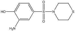 2-amino-4-(thiomorpholine-4-sulfonyl)phenol Struktur