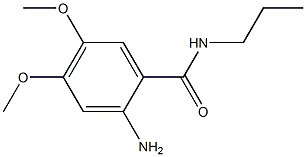 2-amino-4,5-dimethoxy-N-propylbenzamide Struktur