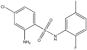 2-amino-4-chloro-N-(2-fluoro-5-methylphenyl)benzene-1-sulfonamide Struktur