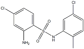 2-amino-4-chloro-N-(5-chloro-2-methylphenyl)benzene-1-sulfonamide Struktur