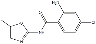 2-amino-4-chloro-N-(5-methyl-1,3-thiazol-2-yl)benzamide Struktur